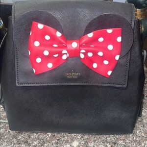 Kate Spade Black Backpack with Polka Dot Bow … Minnie Mouse